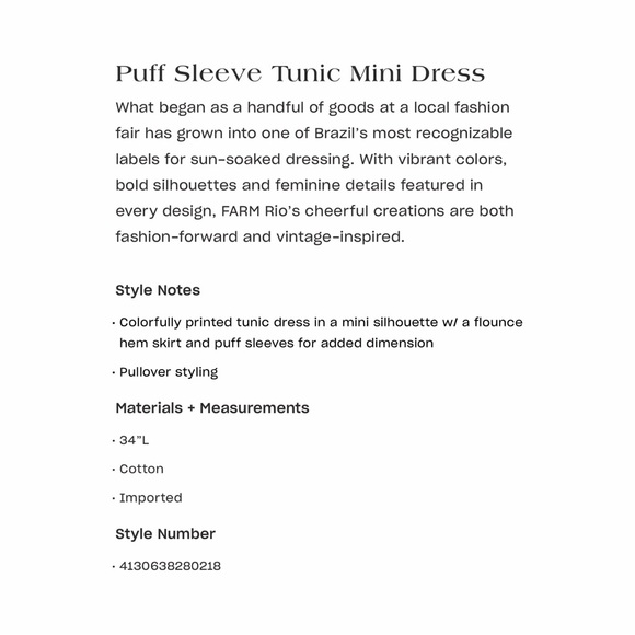 FARM Rio Vibrant Puff Sleeve Dress - Picture 6 of 7